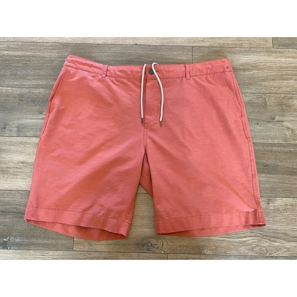 Faherty All Day Shorts Mens 40 Salmon Drawstring 9